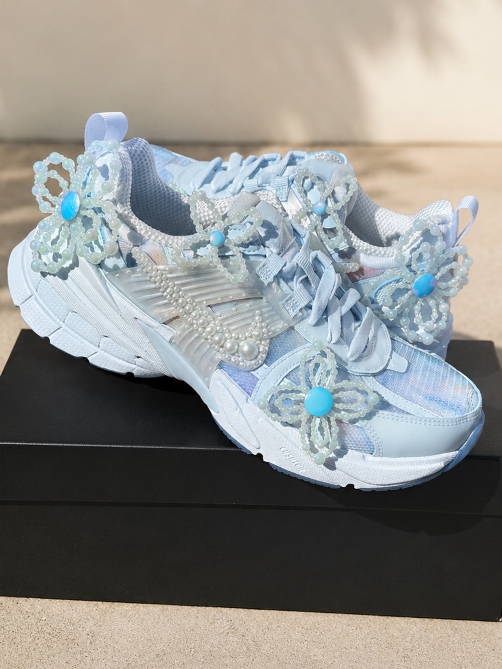 Nike V2K run Susan Fang artist collection running shoes sneakers blue tint 8.5